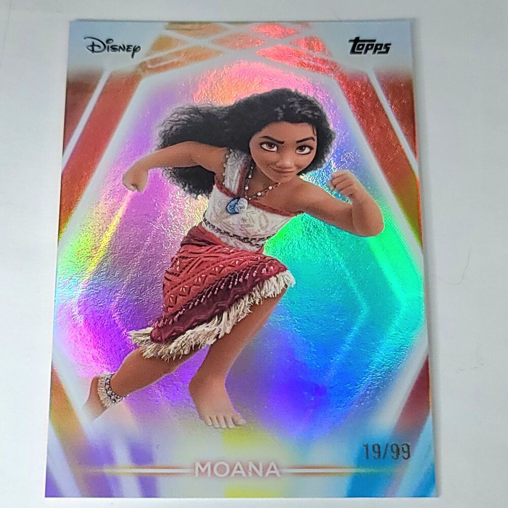 Moana Topps 2026 Disney Neon Holo Parallel Refractor Limited 19/99